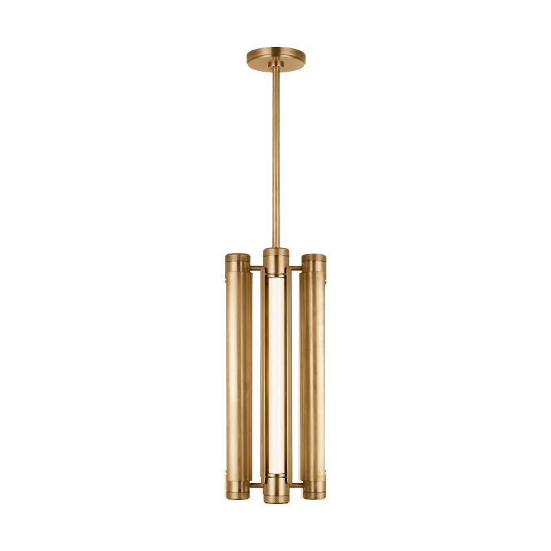 Visual Comfort Architectural AKPD690WDHAB Capa 4-lt 10" LED Pendant Light - CCT: 3000K-1800K - Finish: Antique Brass