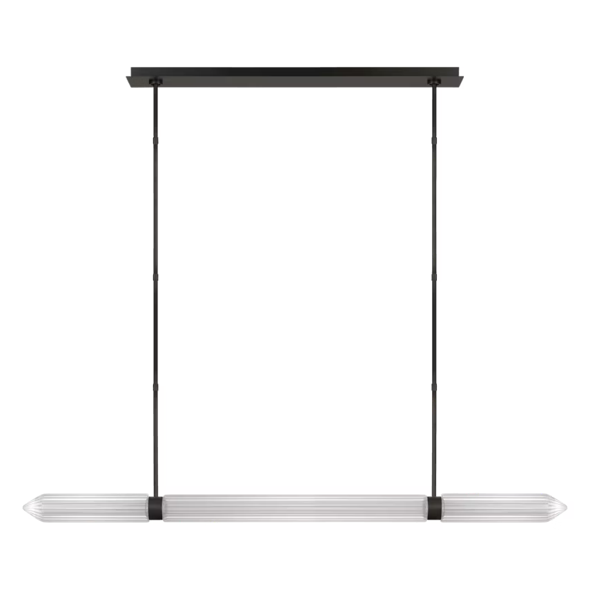 Visual Comfort Architectural AKLS28627PZ-277 Avroko Langston 1 Light 61 inch Plated Dark Bronze Linear Chandelier Ceiling Light in 277V