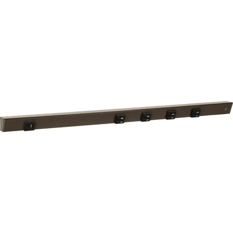Task Lighting APTUL30-5BBZ 30" Slim Angled Power Strip - Right Wire Entry - 4 Black Receptacle - Left Side USB-A/C - 120V - Finish: Bronze