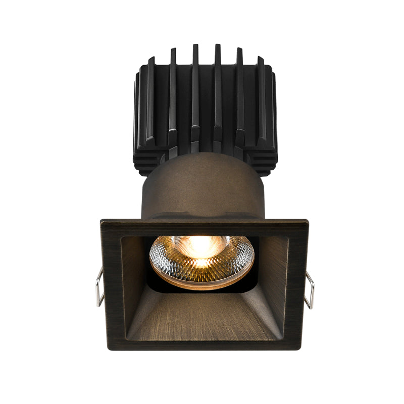 Lotus LED Lights L3F-SRT-BR-LB36-1895 3" Tangra LED Fixed Square Recessed Thin Trim - CCT: Dim to Warm (3000K-1800K)- Trim Color: Oil Rubbed Bronze- Optics: Lens Black - Beam Angle: 36°