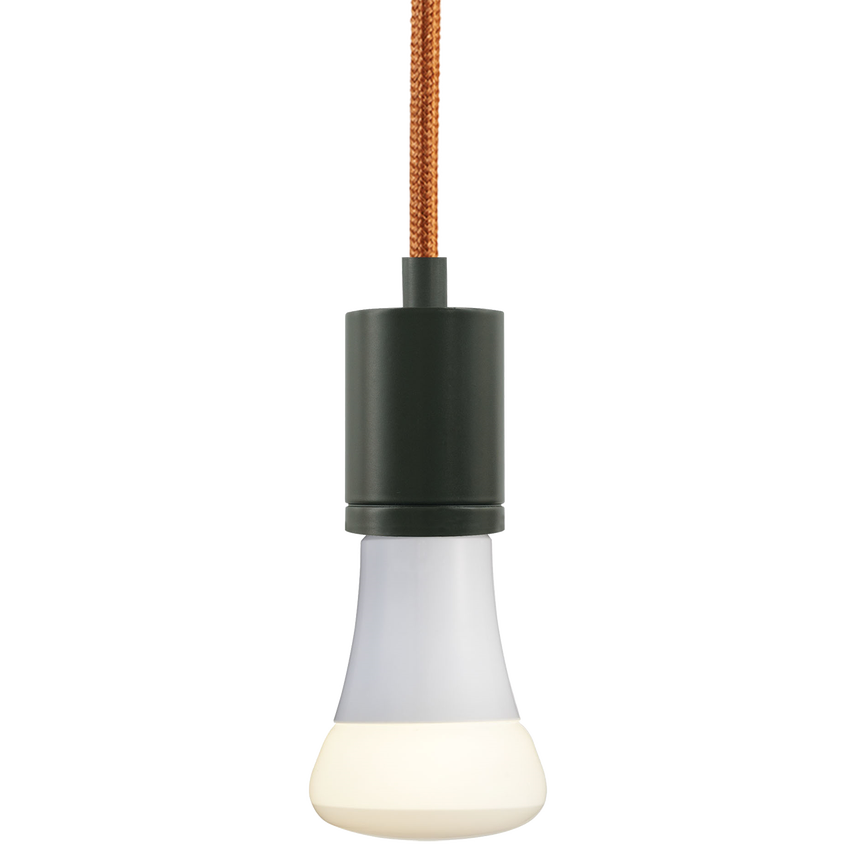Visual Comfort Architectural 700TDSOCOPM08PZ Modern 2" Soco 1-lt Modern Socket Pendant Light - Cord Length: 96" - 120V - Cord Color: Copper - Finish: Bronze