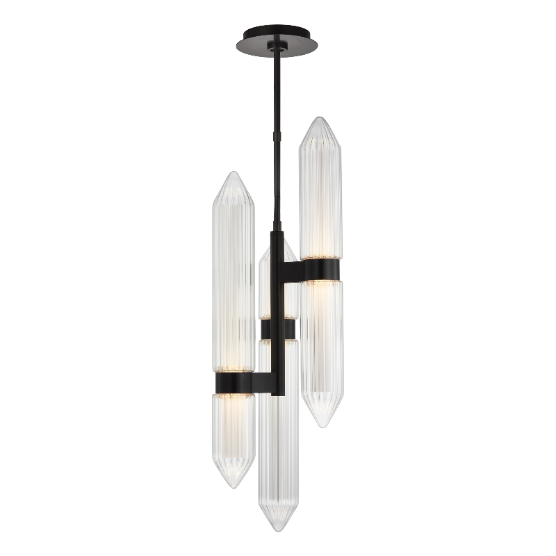Visual Comfort Architectural 700TDLGSN10PZ-LED927-277 Langston 3-lt 11" LED Pendant Light - 21.6W - CCT: 2700K - Finish: Plated Dark Bronze