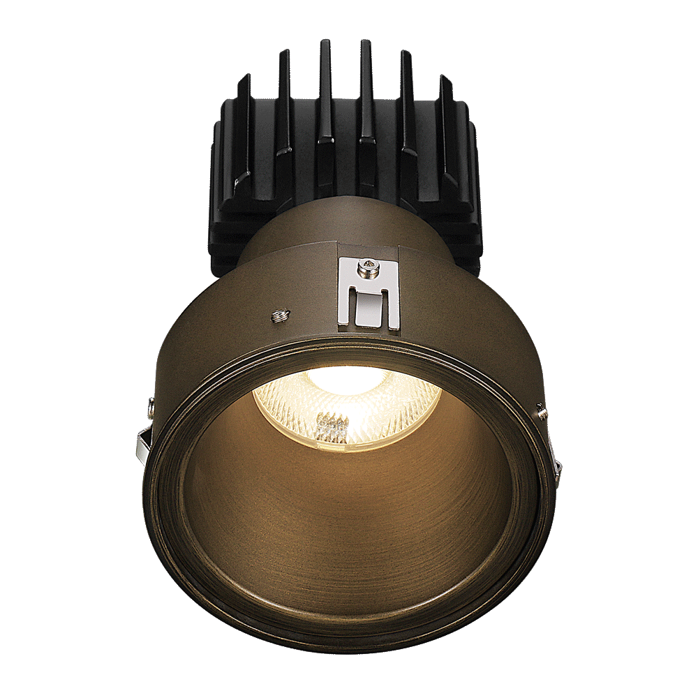 Lotus LED Lights L3F-RDF-BR-RC36-3K98 Tangra LED Fixed Round Deep Regressed Invisible Flangeless - Color Temperature: 3000K - Trim Bronze - Reflector With Clear Glass - Beam Angle: 36°