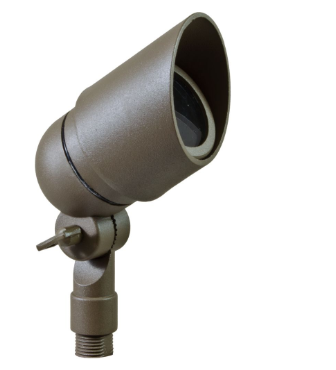 Dabmar Lighting LV133-L7-27K-BZ Cast Aluminum Directional 2-Pin LED Spotlight with Hood, Wattage 7W, Voltage 12V, Color Temperature 2700K, Bronze Finish