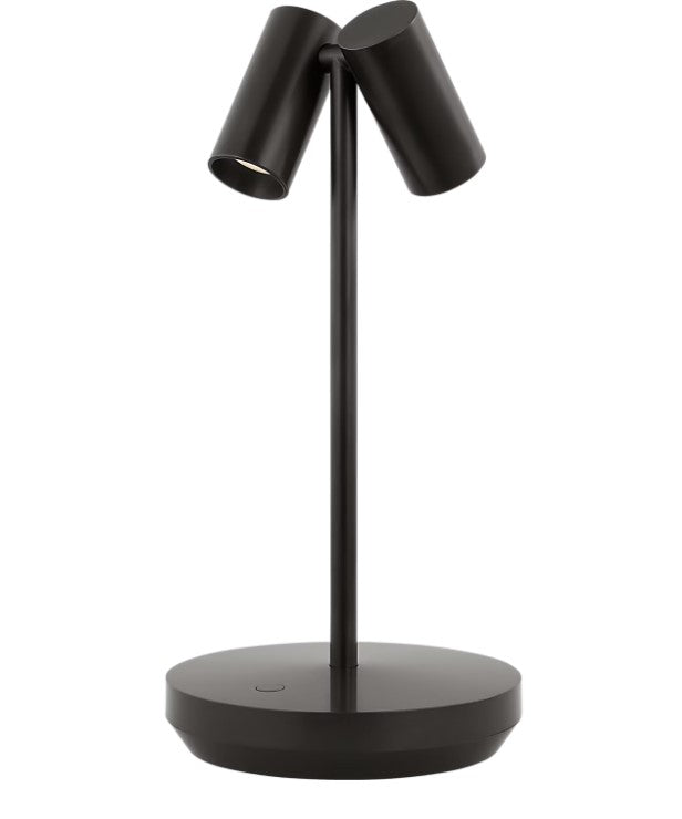 Visual Comfort Architectural SLTB53427BZ Modern  10" Dobson 2-light Tall LED Table Lamp - 120-240V - CCT: 2700K - Finish: Bronze