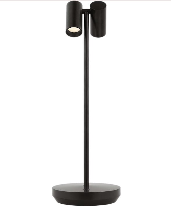 Visual Comfort Architectural SLTB27027BZ Modern  14.6" Dobson 2-light Tall LED Table Lamp - 120-240V - CCT: 2700K - Finish: Bronze