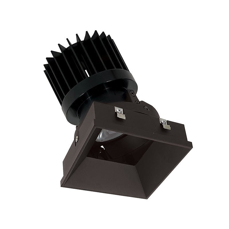 Nora Lighting NIO-4PSTLACDXBZ/HL 4" Iolite PLUS Square Recessed Trim Less Adjustable light - CCT: Comfort Dim (3000K-2000K) - Finish: Bronze