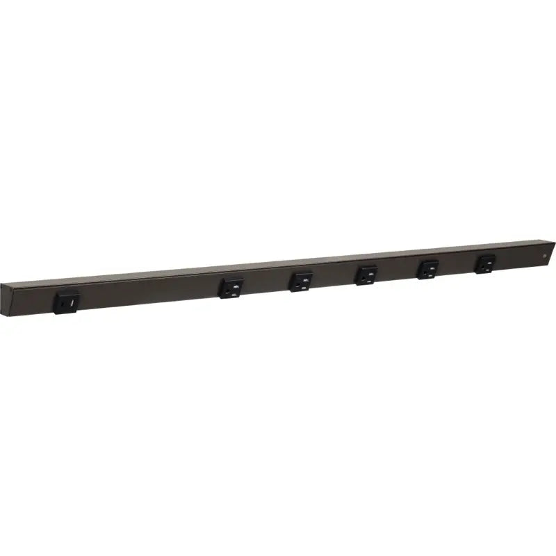 Task Lighting APTUL36-6BBZ 36" Slim Angled Power Strip - Right Wire Entry - 5 Black Receptacle - Left Side USB-A/C - 120V - Finish: Bronze