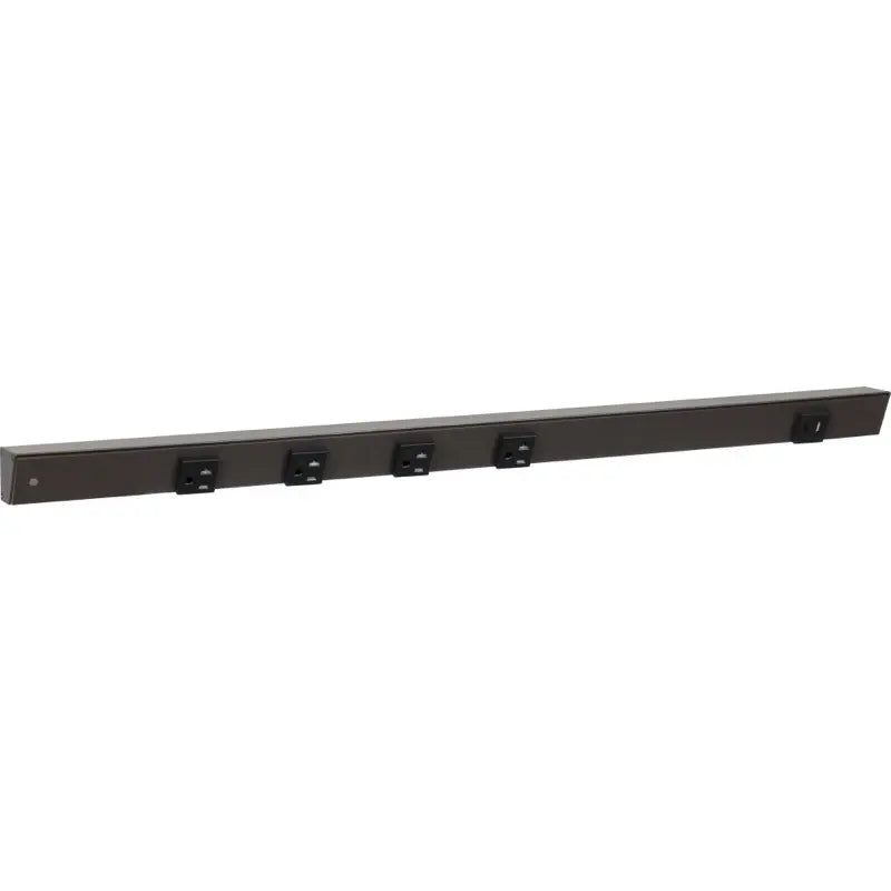 Task Lighting APTUR30-5BBZ 30" Slim Angled Power Strip - Left Wire Entry - 4 Black Receptacle - Right Side USB-A/C - 120V - Finish: Bronze