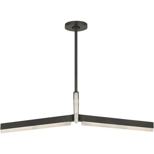 Visual Comfort Architectural KWCH70627BZALB Modern Kelly Wearstler Linea LED 42 inch Bronze Chandelier Ceiling Light