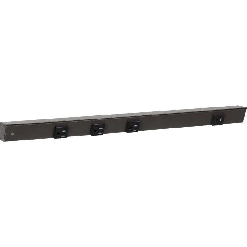 Task Lighting APTUR24-4BBZ 24" Slim Angled Power Strip - Left Wire Entry - 3 Black Receptacle - Right Side USB-A/C - 120V - Finish: Bronze