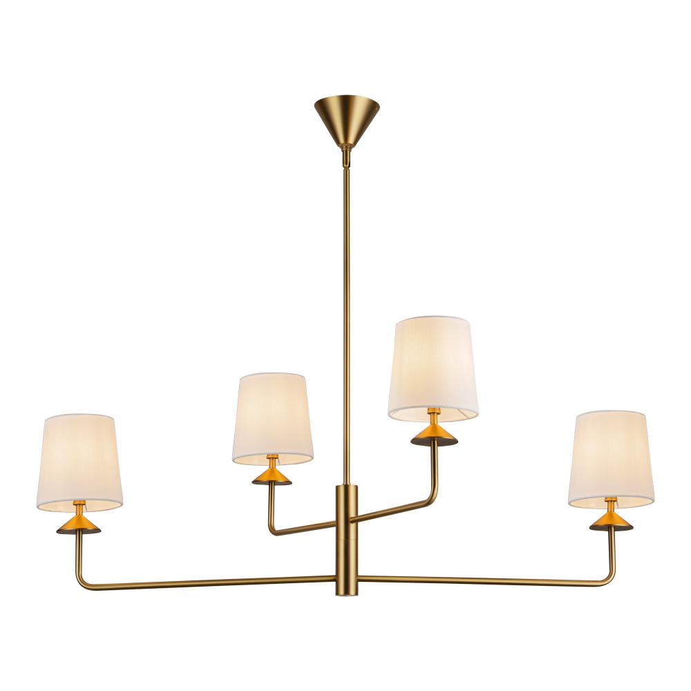 Alora Mood WV497106BGWL Bridgette 1 Light 6.13 inch Brushed Gold and White Linen Bath Vanity Wall Light