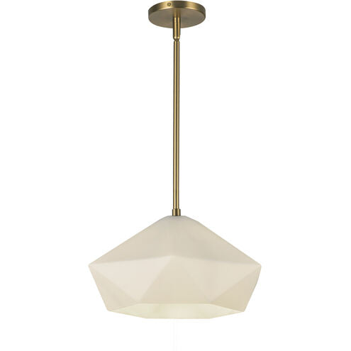 Alora Mood PD424514BGOP Krysta 1 Light 12.13 inch Brushed Gold Pendant Ceiling Light