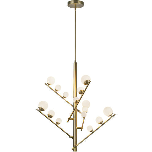 Kuzco Lighting CH55530-BG/OP Juniper LED 18 inch Brushed Gold Chandelier Ceiling Light