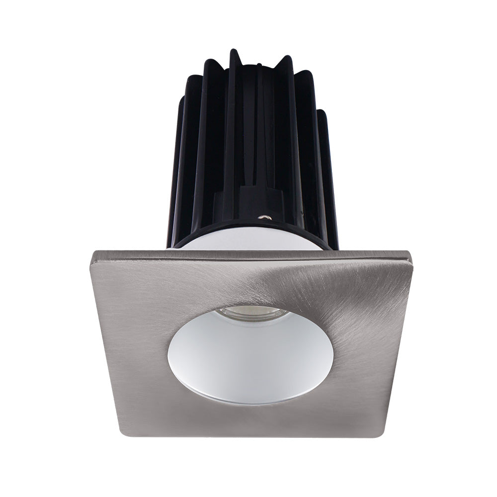 Lotus LED Lights LED-2-S15W-27K-2RRAK-2STBN-60D 2" Recessed LED 15W High Output Designer Series, 980 Lumens, CCT 2700K, Alzak Reflector, Square Brushed Nickel Trim, 60° Beam Angle
