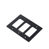 Buster + Punch NPL-023066 US 3 Gang Metal Wall Plate - Black