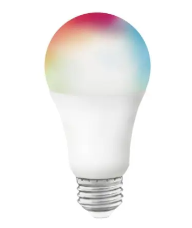 SATCO S11254 Smart LED A19 Bulb, E26, Wattage 10W, Lumens 800 lm, Voltage 120V, RGB & Tunable White
