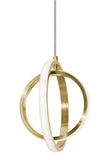 AFX Lighting LCKP09L30D1SB Lock 9 Inch LED Pendant In Satin Brass With White Acrylic Diffuser