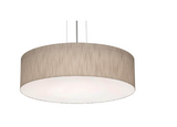 AFX Lighting ANP1932LAJUDSN-JT Anton 19 Inch LED Drum Pendant In Satin Nickel With Jute Shade-White Bottom Acrylic Diffuser