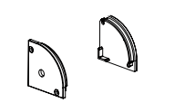 Core Lighting ALP50C-EC-SI ALP50 END CAP 2/PACK-Silver
