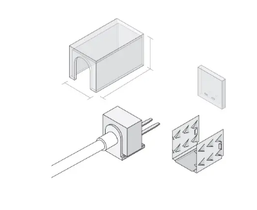 Diode LED DI-LIN-SE-BFC Field Connector for Side Bend Linaire Flex, Bottom