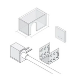 Diode LED DI-LIN-TE-SDFC Field Connector for Top Bend Linaire Flex, Side