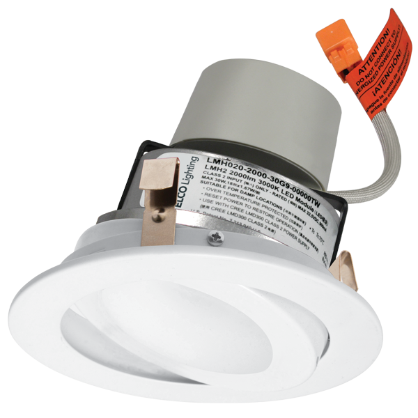 Elco Lighting E418R0830BB-N 4" LED Module & Driver with Adjustable Trim, Lumens 850 lm, Color Temperature 3000K, All Black Finish, Beam Angle 24°