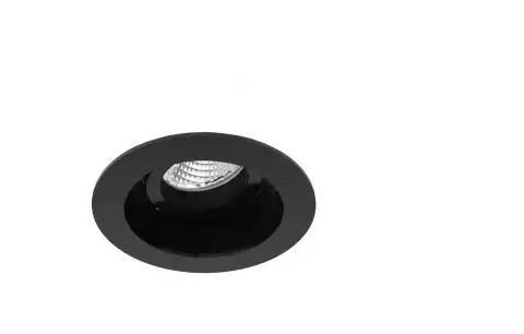 Eurofase Lighting 28720-30-021 3-in Amigo Downlight with Trim Gimbal, Round, Voltage 120V-277V, Color Temperature 3000K, Wattage 15W, Black