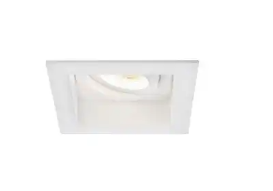 Eurofase Lighting 28722-30-014 3-in Amigo Downlight with Trim, Square, Gimbal, Voltage 120V-277V, Color Temperature 3000K, Wattage 15W, White