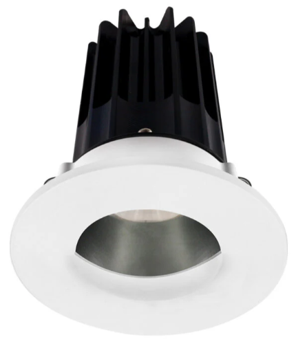 Lotus LED Lights LED-2-S8W2-3018K-2RRCH-2RWW-60D 2 inch Recessed Downlight LED, Wattage 8W, Dim to Warm 3000-1800K, Lumens 600 lm, 60° Beam Angle, Chrome Reflector, Round Wall Wash Trim