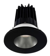 Lotus LED Lights LED-2-S15W-27K-2RRCH-2RPH-BK-24D 2 inch Recessed Downlight LED, Wattage 15W, Color Temperature 2700K, Lumens 980 lm, 24° Beam Angle, Chrome Reflector, Round Pinhole Trim, Black