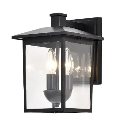 Nuvo 60-5934 11-in Jamesport SM Outdoor Lantern w/o Bulb, 3-Light, Voltage 120V, Matte Black