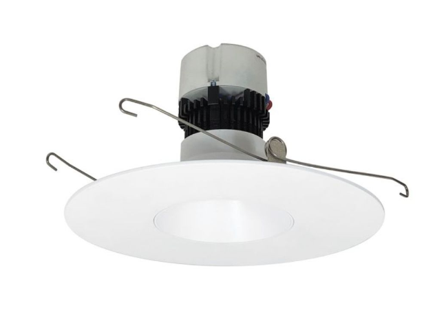 Nora Lighting NPR-56RNDCCDXBB 5"/6" Pearl LED Round Retrofit Reflector, Comfort Dim, Black Reflector / Black Flange, Lumens 800lm, Wattage 12W