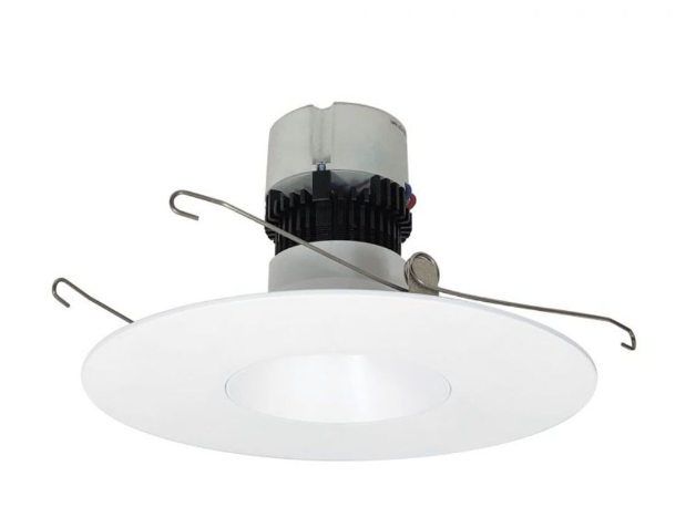 Nora Lighting NPR-56RNDC35XBB 5"/6" Pearl LED Round Retrofit Reflector, Black Reflector / Black Flange, Lumens 1200lm, Wattage 12W, Color Temperature 3500K