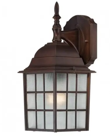 Nuvo 60-4905 14" Adams Outdoor Wall Light, Frosted Glass, Bronze