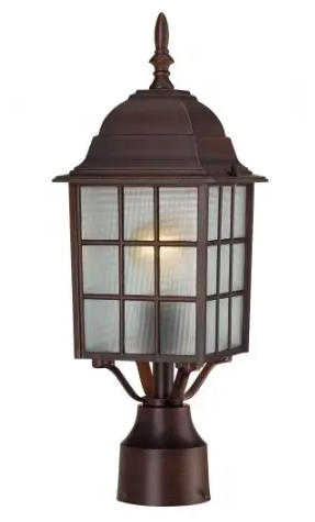 Nuvo 60-4908 17" Adams Outdoor Post Light, Frosted Glass, Bronze Finish