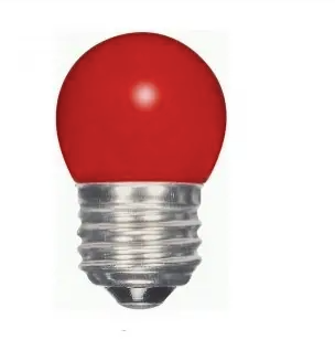 SATCO Lighting S9165 LED S11 Specialty Indicator Ceramic Red Bulb, Medium Base, Wattage 1.2W, Color Temperature 2700K