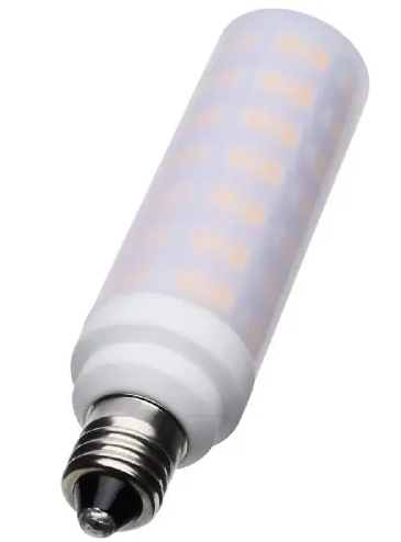 SATCO S12340 LED T6 Bulb, E11, Wattage 6.5W, Lumens 650 lm, Voltage 120V, Color Temperature 3000K, Frosted