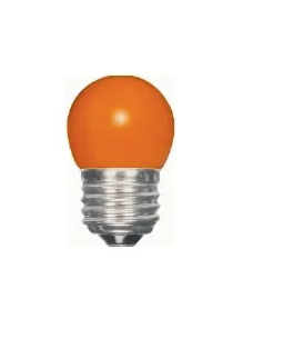 SATCO Lighting S9164 LED S11 Specialty Indicator Ceramic Orange Bulb, Medium Base, Wattage 1.2W, Color Temperature 2700K