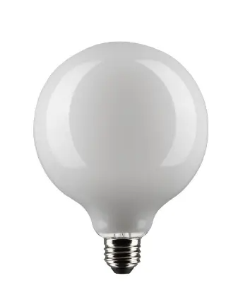 SATCO S21257 LED G40 Bulb, Dimmable, E26, Wattage 6W, Lumens 500 lm, Voltage 120V, Color Temperature 4000K, Frosted