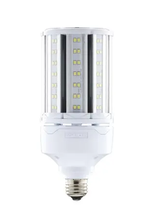 Satco S49739 LED Corncob Bulb, Direct Wire, E26, Wattage 45W, Lumens 6210 lm, Voltage 100-277V, Color Temperature 5000K
