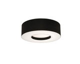 AFX Lighting MCF1524LAJUD-BK-MSBB Montclair 15 Inch CCT LED Flush Mount In Black With White Bottom Acrylic Diffuser, Motion Sensor and Battery Backup