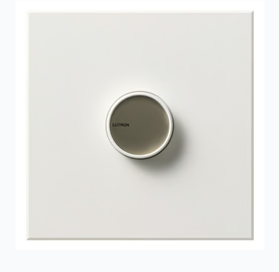 Lutron C-1500-WH Centurion Dimmer Switch – 1500W, Incandescent/Halogen, Single-Pole, 120V, With Wall Plate White