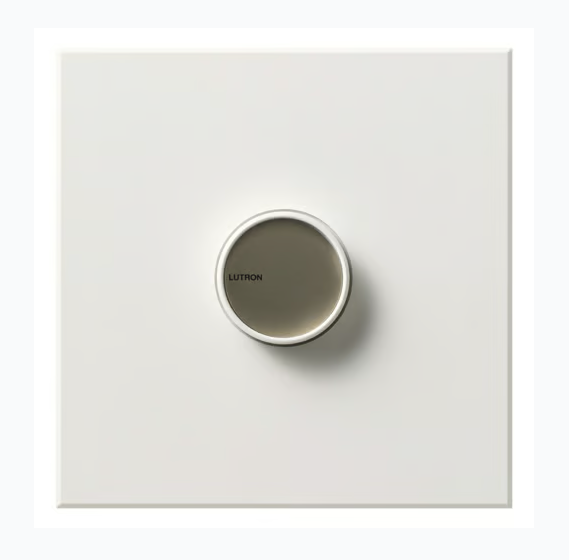 Lutron C-2000-WH Centurion Single Pole Rotary On/Off Large Rotary Dimmer – White Finish