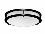 Cyber Tech Lighting C15SAT/BL-LED 12" 15W LED Saturn Ceiling Fixture Black Finish, Opal Lens 2700K, 3000K, 3500K, 4000K, 5000K