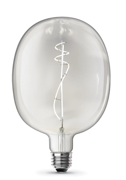 Feit Electric C53/7/CL/950CA 11.5W (75W Replacement) C53 E26 Dimmable Curved Filament Clear Glass Vintage Edison LED Light Bulb, Daylight Color Temperature 5000K , Wattage 11.5W, Voltage 120V Pack 1