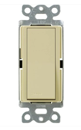 Lutron  CA-1PS-IV Claro Single-pole Switch - 15A - lvory Finish
