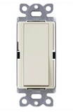 Lutron CA-1PSNL-LA Claro Single Pole Switch with Nightlight - 15A - Light Almond Finish