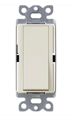 Lutron  CA-3PS-LA Claro 3-Way Switch - 15A - Light Almond Finish