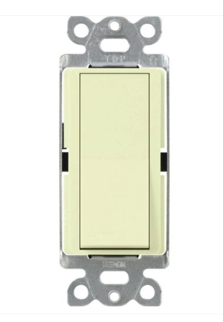 Lutron  CA-3PSNL-AL Claro 3 - Way Switch with Nightlight - 15A - Almond Finish